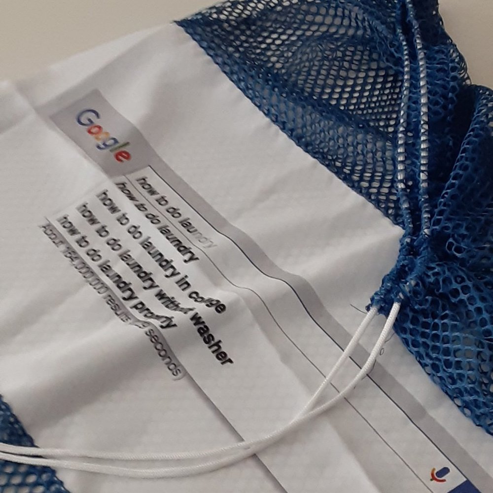Google How To Do Laundry Bag  - Large mesh drawstring